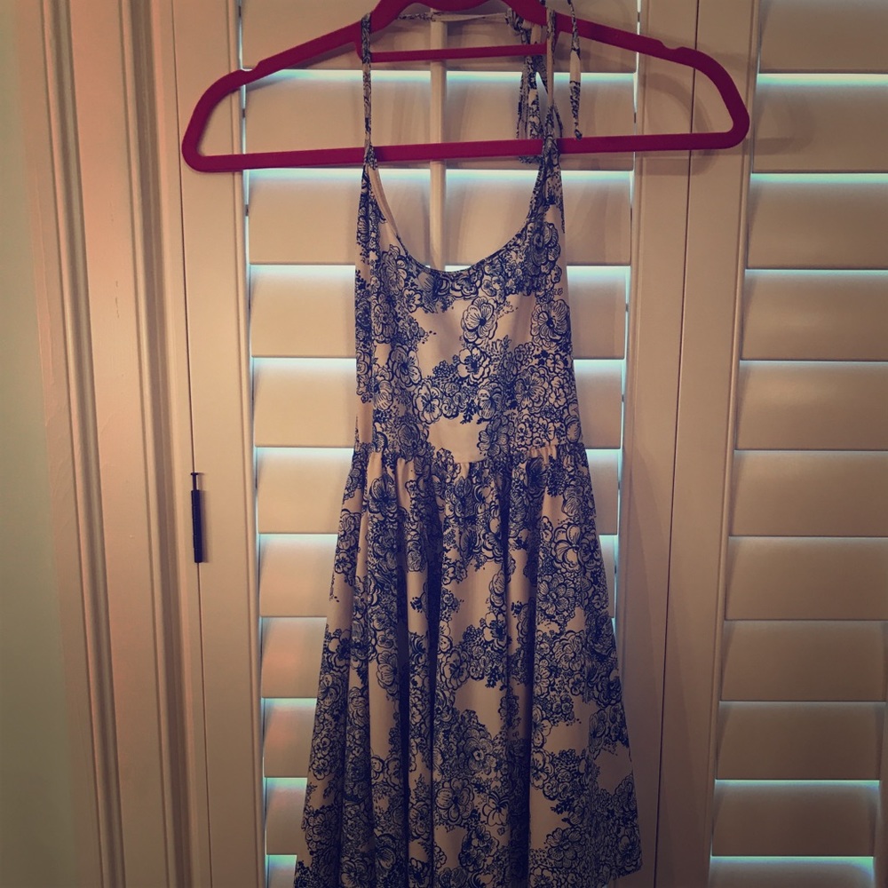 Blue floral dress